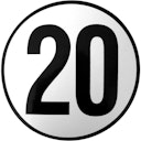 Vorschaubild 20 km/h-Aufkleber, Ø 200 mm