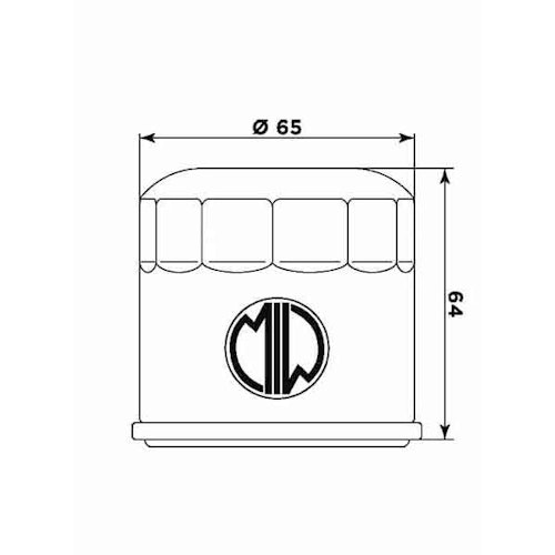 MIW Ölfilter H1019 Filterpatrone 65 mm (OEM-Qualität)