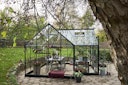 Halls Gewächshaus Garden Room - 12,9 m² inkl. gratis Fundamentrahmen & Fallrohrset
