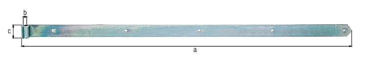 Alberts® Ladenband, gerade, Abschluss abgerundet, galvanisch verzinkt dickschichtpassiviert, LxB1155x45x5mm, Rolle ⌀16 mm 314378