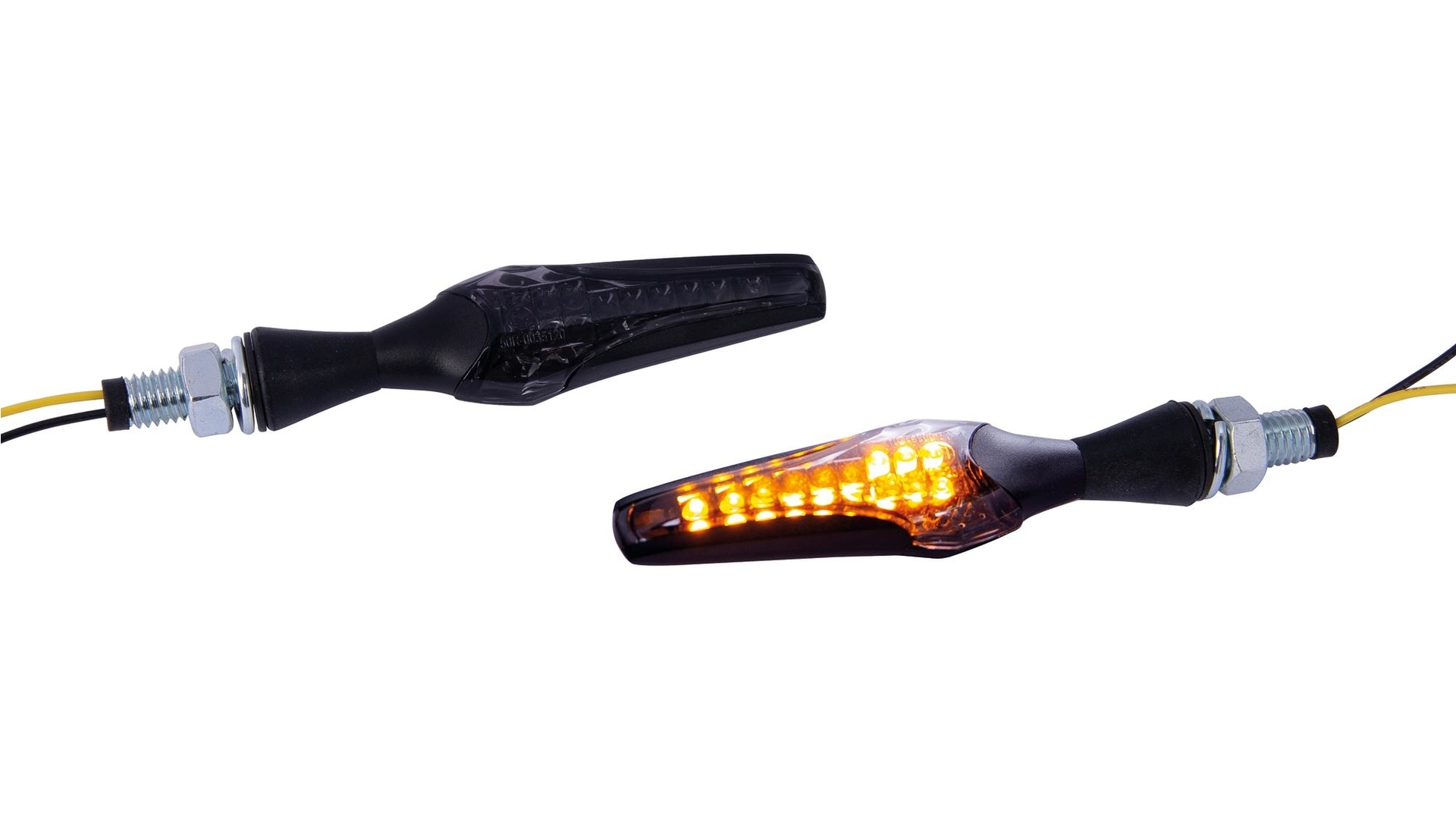 Spec X LED-Blinker Notre Schwarz 20 mm Lang Paar