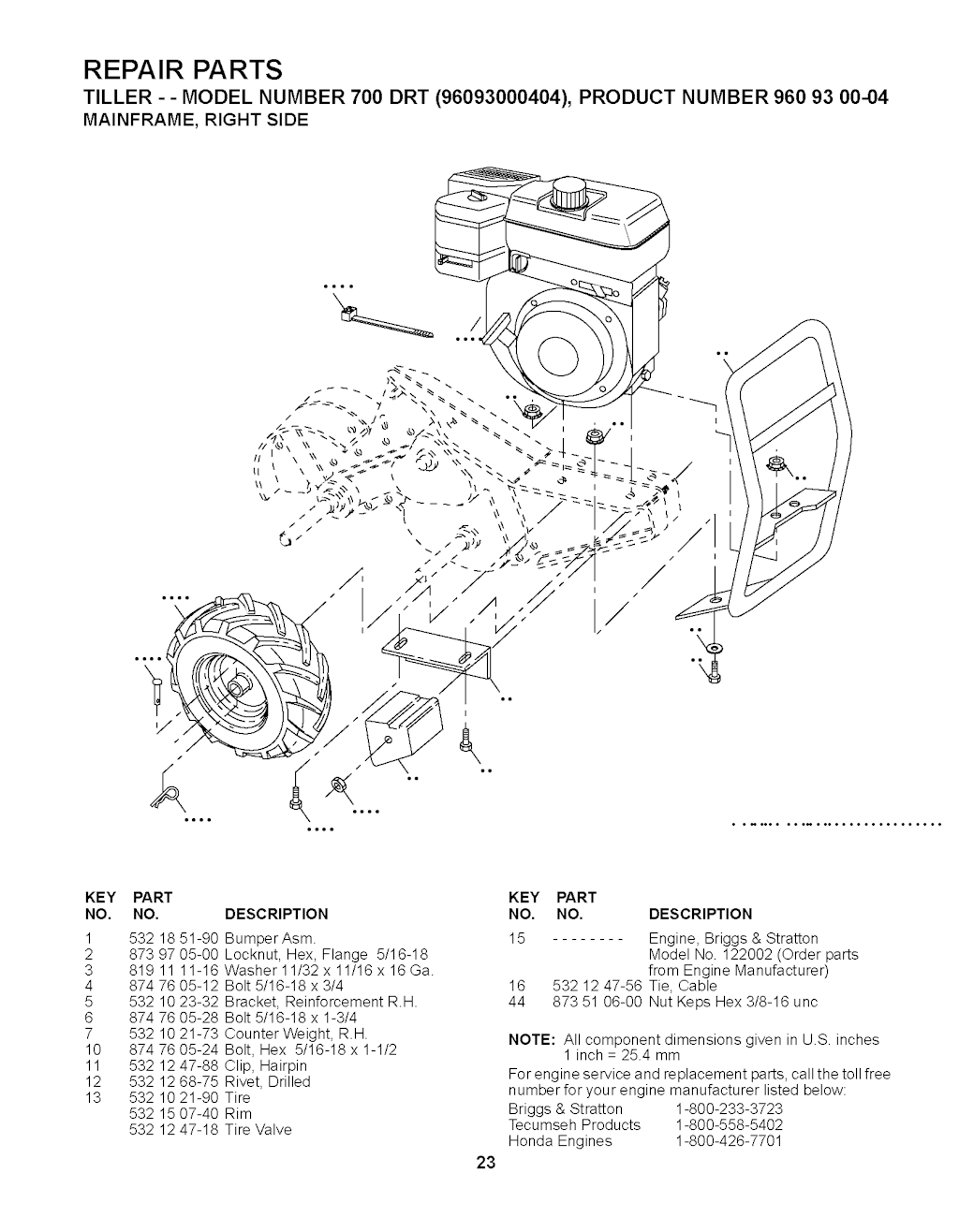 Explosionszeichnung Ersatzteile