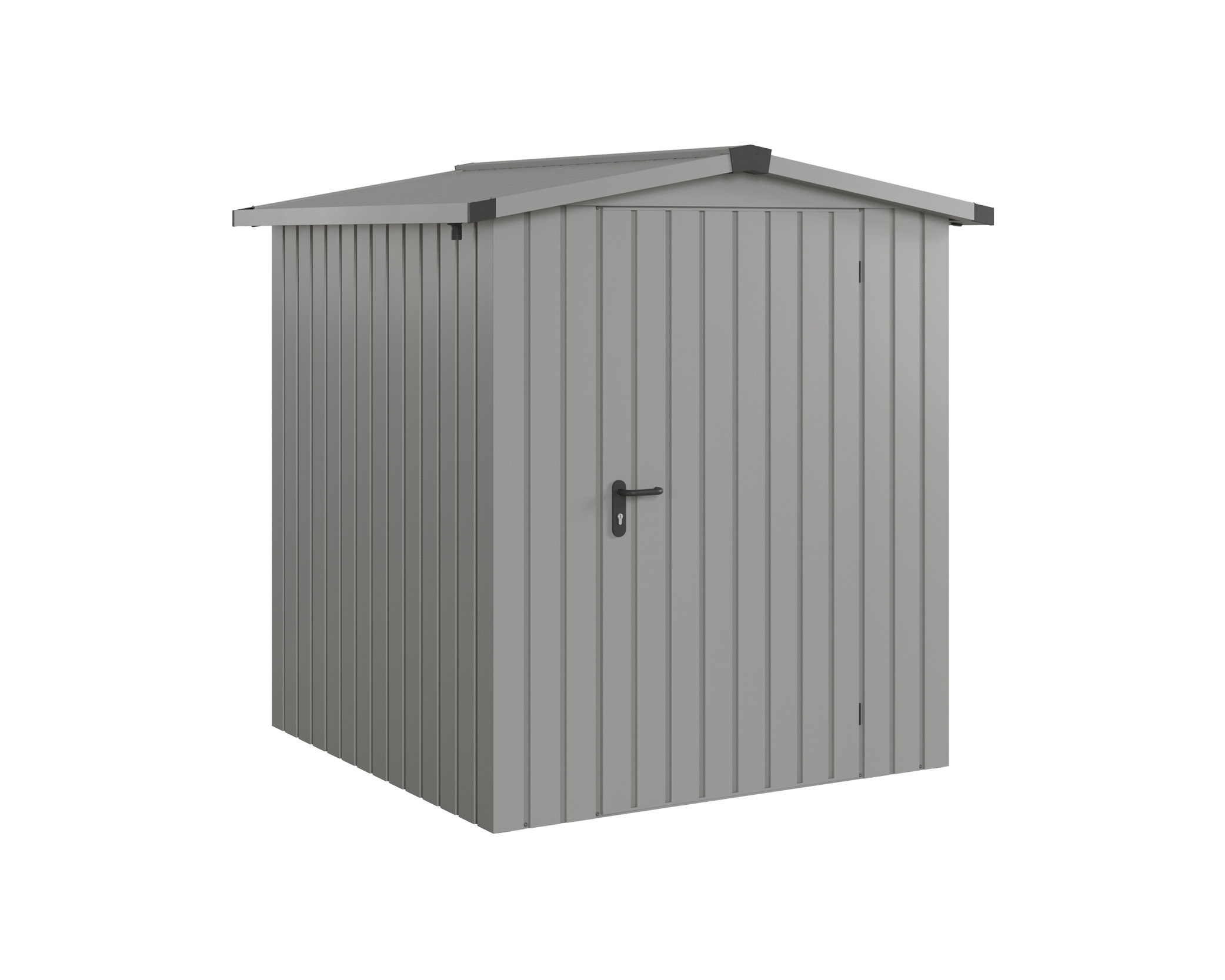 Hörmann Metall-Gerätehaus EcoStar EuroLine mit Satteldach B 166 x T 166 cm (ESD 2), Motiv Modern (mit schmalen Lamellen)...