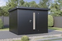 Vorschaubild Wolff Finnhaus Premium Metall Gartenhaus Hakon 3030 Anthrazit
