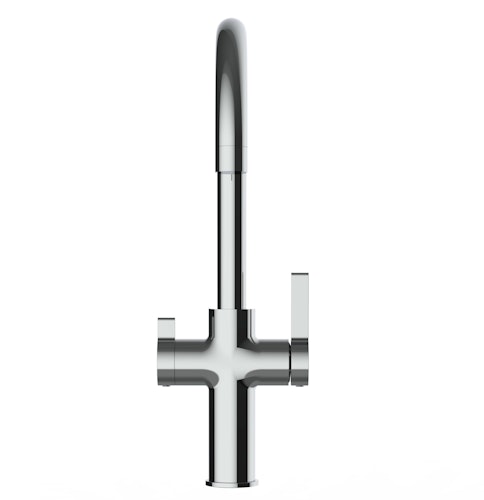 4 Wege Wasserhahn Küchenarmatur, FC, mit 360° schwenkbarem U-Auslauf, Verchromt