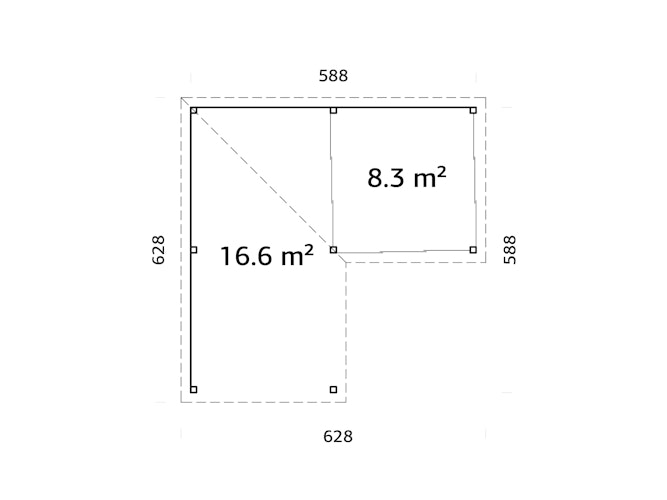 Palmako Carport/Pavillon Connect Lenna 24,9 m² Set 412 Slide