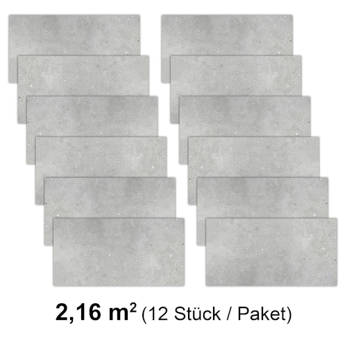 Revét Vinyl Wandfliese Concrete Matt 60 x 30 cm