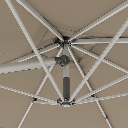 doppler Pendelschirm EXPERT 300 x 300 cm, Aluminium Silber / 100 % Polypropylen 220 g/m²
