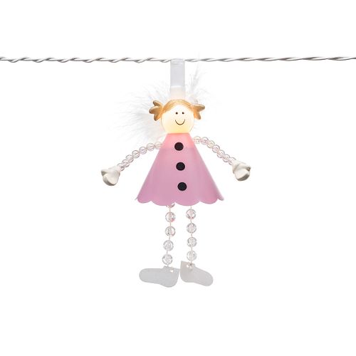 Konstsmide Weihnachtsbeleuchtung  LED Dekolichterkette Pinke Engel Schalter