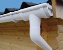 Kunststoff Dachrinnenset für Solid Gartenhaus Rignitz (S8969) und Rostock (S8970)