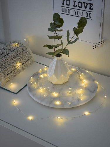 Konstsmide Weihnachtsbeleuchtung  Micro LED Lichterkette20 warmweiße Dioden  GL240