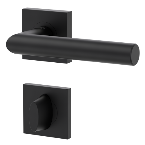 Griffwerk LUCIA PROFESSIONAL PVD+ Schraubtechnik GK3 Rosetten eckig WC Graphitschwarz PVD+