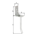 Vorschaubild Alberts® L-Pfostenträger mit Betonanker aus Rundstahl Breite: 80mm Höhe:104 mm