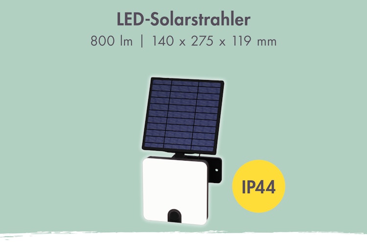 Karibu LED Außenstrahler Sunny mit Solarpanel & Bewegungsmelder