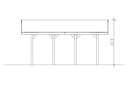 Vorschaubild Skan Holz Wallgau - Satteldach Einzelcarport Breite 380 cm