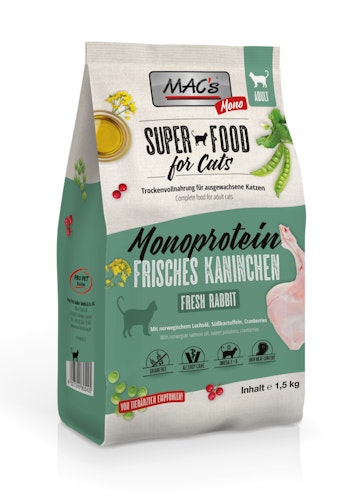 MAC's Cat Adult Monoprotein Kaninchen Katzentrockenfutter