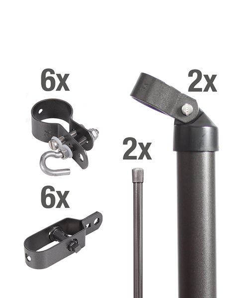 Alberts® Maschendraht Zauneck-Set mit Bodenhülse