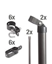 Vorschaubild Alberts® Zauneck-Set f.Maschendrahtzäune,feuerverzinkt,m.Bodenh.,f.Höhe: 800 mm 634520