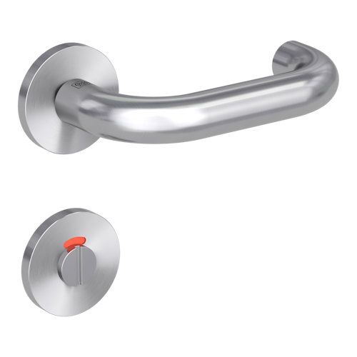 Griffwerk VAYA 183 ALESSIA fast2fix Fast2Fix GK3 Rosetten rund WC rot/weiß Edelstahl matt