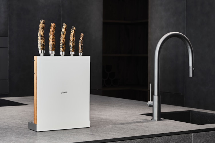 Nesmuk Messerhalter Eiche natur, weiss