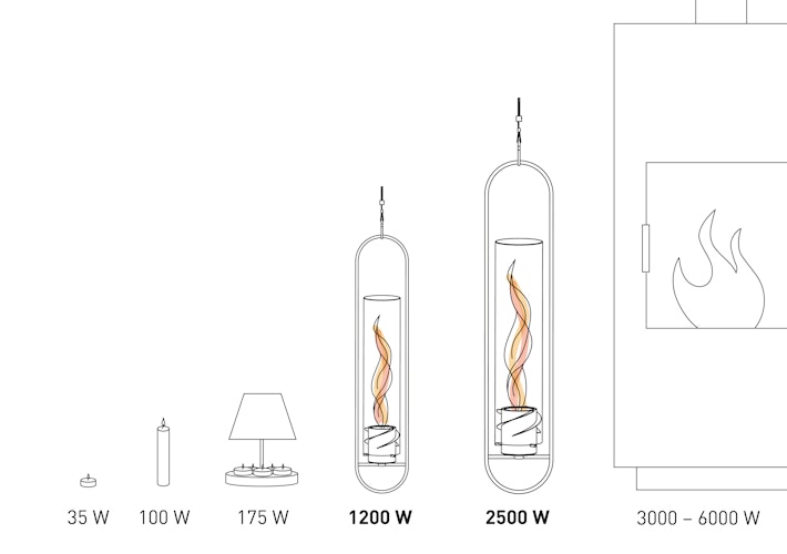höfats SPIN 120 Hängefeuer silber