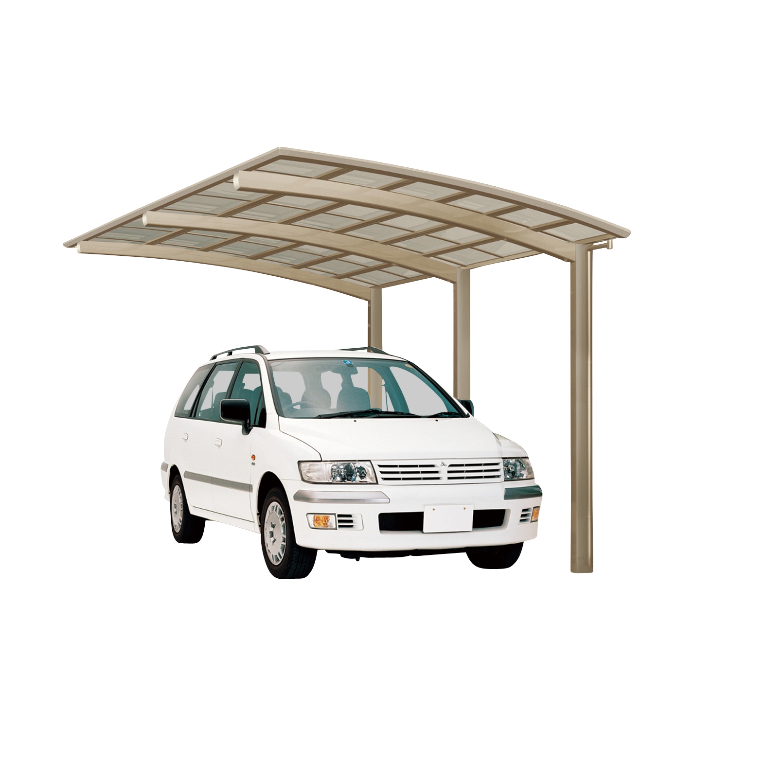 Ximax Carport Portoforte Typ 110 555 x 240 cm-Edelstahl-Look