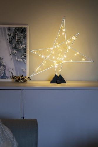 Konstsmide Weihnachtsbeleuchtung Metallsilhouette Stern, gold