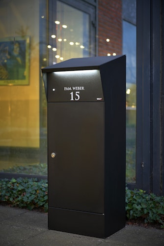 ALLUX Bjørn Paket-Briefkasten mit LED-Licht