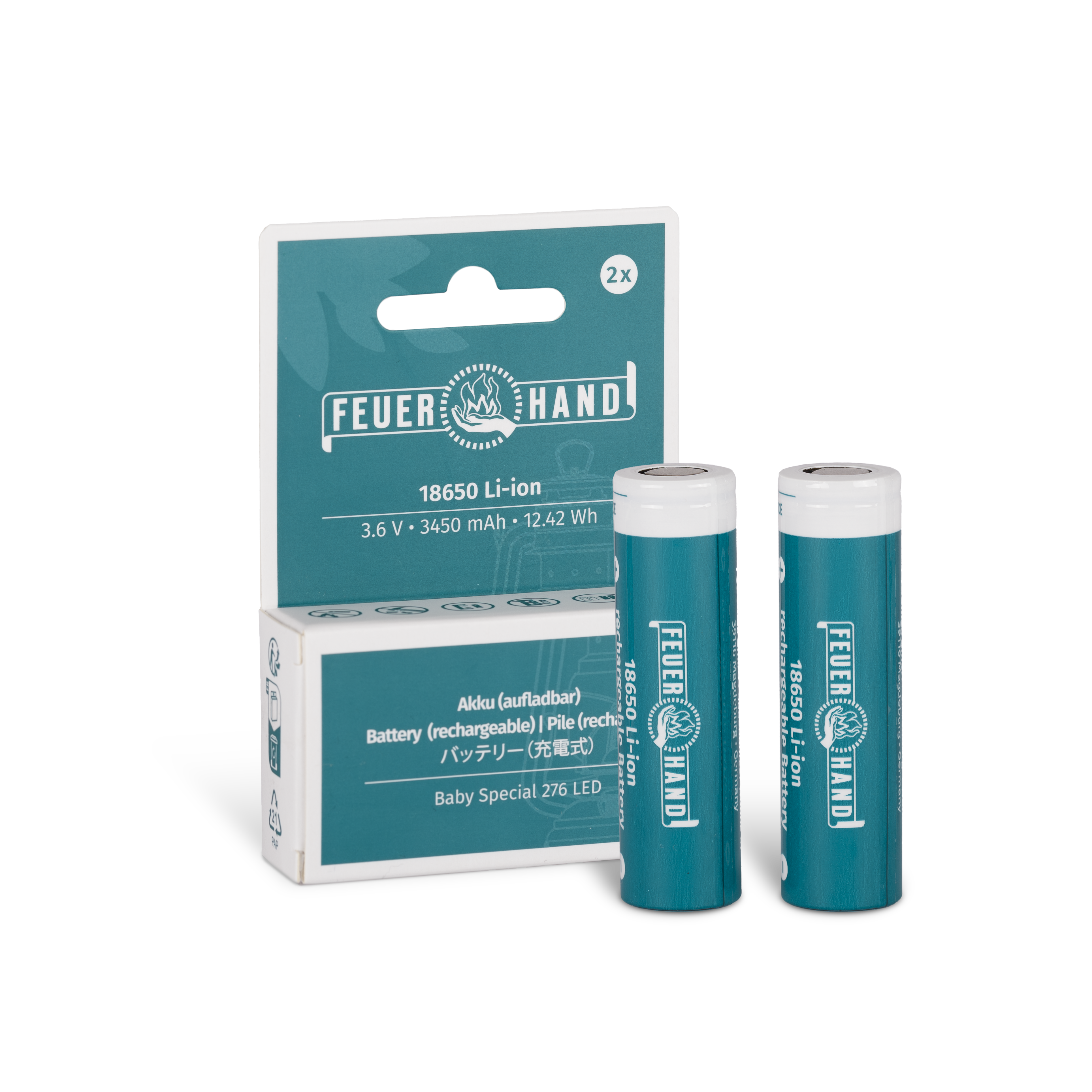Feuerhand Akku für Baby Special 276 LED (2er Set, aufladbar)