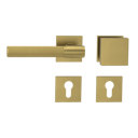 Vorschaubild Griffwerk Wechselgarnitur VAYA 136 ARIS fast2fix Fast2Fix Rosetten eckig Knopf SQUARE Gold matt L