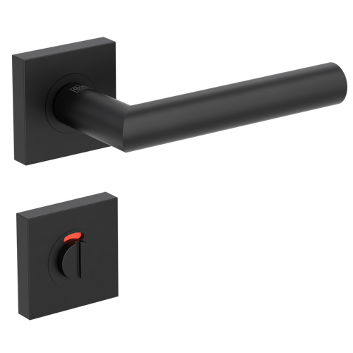 Griffwerk LUCIA PROFESSIONAL PVD+ Schraubtechnik GK3 Rosetten eckig WC rot/weiß Graphitschwarz PVD+