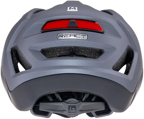 Victoria React LED Helm 55-59 cm grau, schwarz