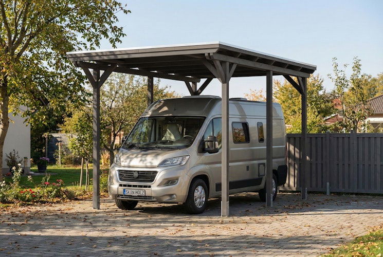 Skan Holz Emsland - Flachdach Caravan-Carport aus Leimholz Breite 402 cm