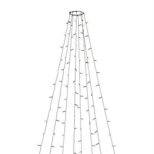 Konstsmide Weihnachtsbeleuchtung  LED Baummantel mit Ring 8 Stränge je 70 Dioden