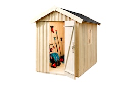 Weka Schwedenhaus - 32 mm Gartenhaus sägerau 162 x 170 cm (Gr. 1) naturbelassen - 50 % Rabatt auf Dacheindeckung