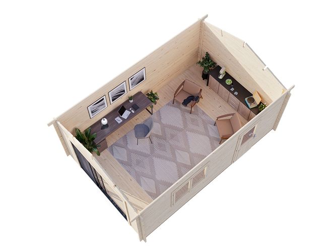 Palmako Gartenhaus Irene 19,0 m² - 44 mm Slide