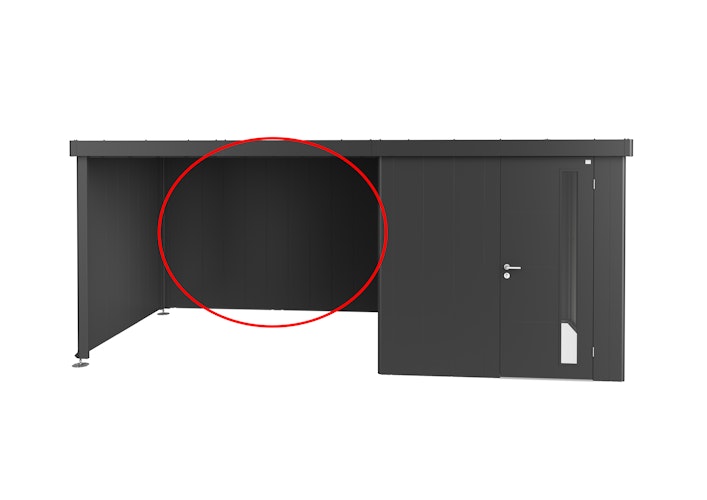 Biohort Rückwand für Seitendach zu Gerätehaus Neo Breite 300 cm 