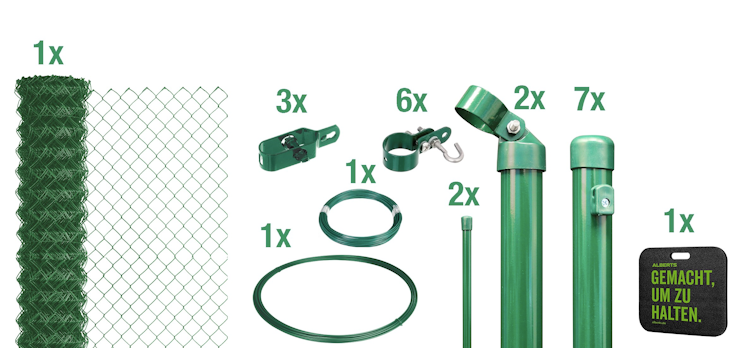 Alberts® Maschendraht Komplettset zum Einbetonieren