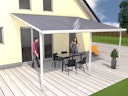 Gutta Standard Terrassendachsystem Typ D/E/F weiß/anthrazit