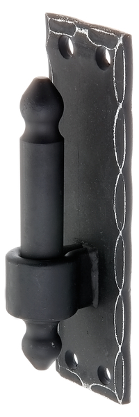 Alberts® Kloben ⌀16mm auf Platte 150x45mm Abstand 10mm Randgehämmert schwarz