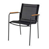 Cinas Stapelsessel MOOD Classic, Aluminium Anthrazit / Kunststoffgewebe Schwarz - SonderaktionZubehörbild