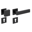 Vorschaubild Griffwerk Wechselgarnitur VAYA 200 CUBICO fast2fix Fast2Fix Rosetten eckig Knopf SQUARE Graphitschwarz R