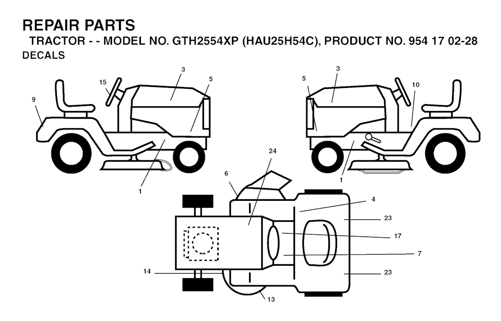Explosionszeichnung Ersatzteile