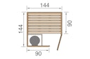 Vorschaubild Weka Sauna Kiruna 1 mit Glastür und Eckeinstieg 230 V - 68 mm