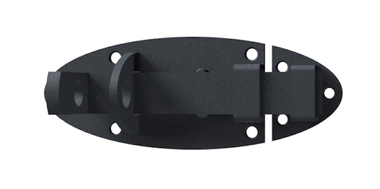 Alberts® Schlossriegel Ovado,m.flachem Griff,verz.,graphitgrau beschichtet,Platte 90x44mm 