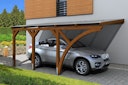 Vorschaubild Skan Holz Wandanbau-Carport Eifel mit Einfahrtsbogen 300 x 541 cm