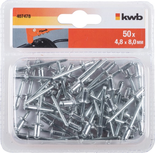 kwb 50 Blindnieten 4,8 x 8,0 mm 407478