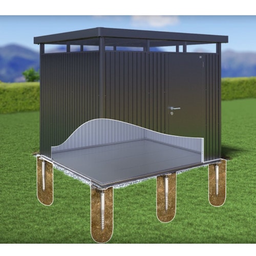 Erdschrauben-Fundament SmartBasePLUS für Biohort Metall Geräteschrank
