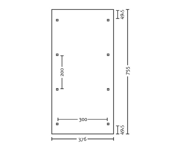 Skan Holz Franken - Bogendach Einzelcarport aus Leimholz Breite 376 cm