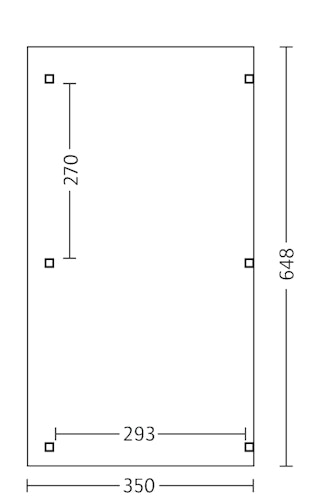 Skan Holz Siena aus Leimholz mit Mittelpfosten Breite 648 cm freistehende Terrassenüberdachung
